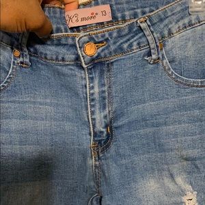 Distressed ripped jeans. Size 13.